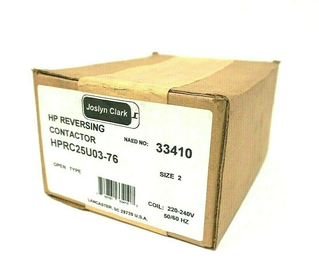 NEW SEALED JOSLYN CLARK HPRC25U03-76 REVERSING CONTACTOR SIZE 2 HPRC25U0376
