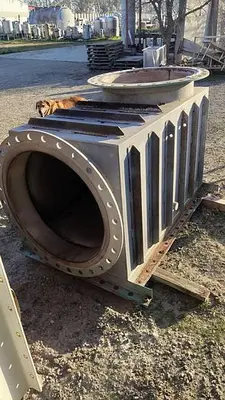 Heat Exchanger, Air, 2,528 SF, 550 deg F, Cain Industries #S744457