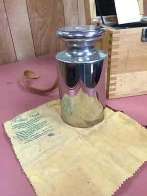 1345-385 Like New Sartorius #10F, 10 KG., Chrome Balance Calibration Weight