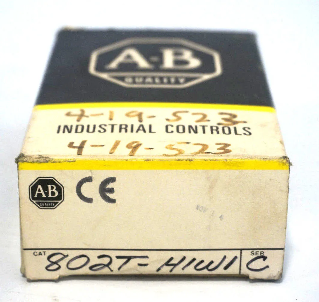 NEW ALLEN BRADLEY 802T-H1W1 SER. C SWITCH 802TH1W1