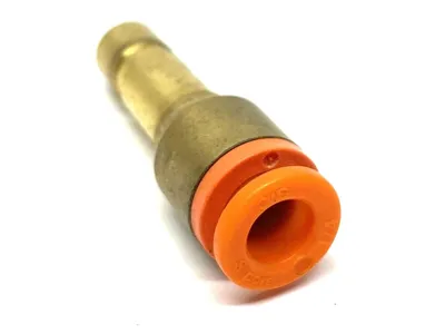 SMC Brass Plug Reducer 5/16" OD x 1/4" Push to Connect LOT OF 10 - Used