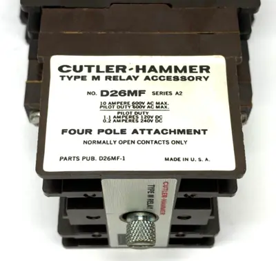 USED CUTLER-HAMMER TYPE M RELAY