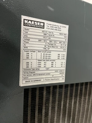 USED 2009 KAESER    SIGMA,  GERMANY, ATLAS COPCO ASD-25   SIGMA