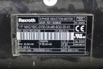 Rexroth R911309840 Servo 3ph Induction Motor MAD160C-0100-SA-M0-BQ0-35-V1 #HP152