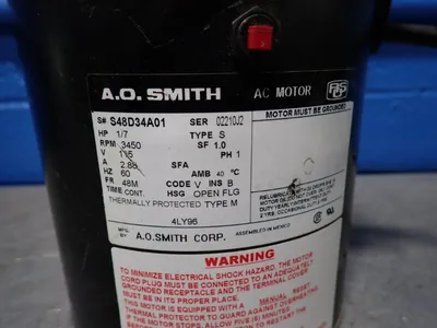 Used A.O. SMITH S48D34A01 Motors (misc) Ohio US | HGR 24 #941211