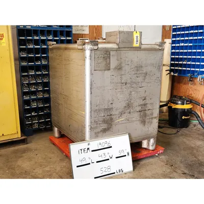 Used 400 Gallon Stainless Steel IBC Liquid Tote