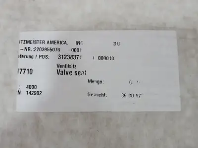 Valve Seat P00051800, 417710