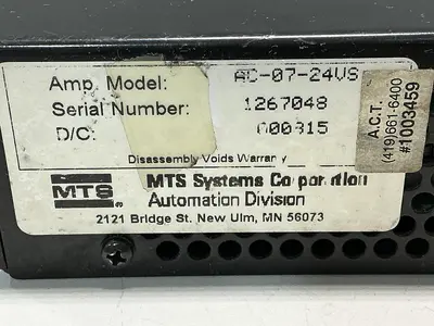 USED MTS SYSTEMS AC-07-24VS