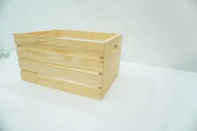 Stackable wood crate,12.5" x 18" x 9.5"