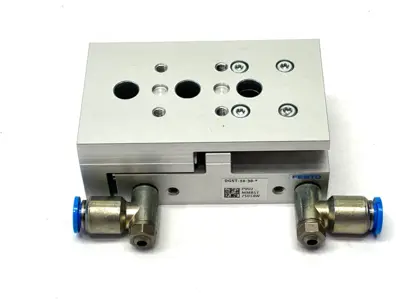 New | in-Stock Festo Pneumatic Mini Slide Cylinder 10mm Bore 30mm Stroke 8078841 Pneumatic Cylinders Michigan US | Maverick Industrial Sales #1390714