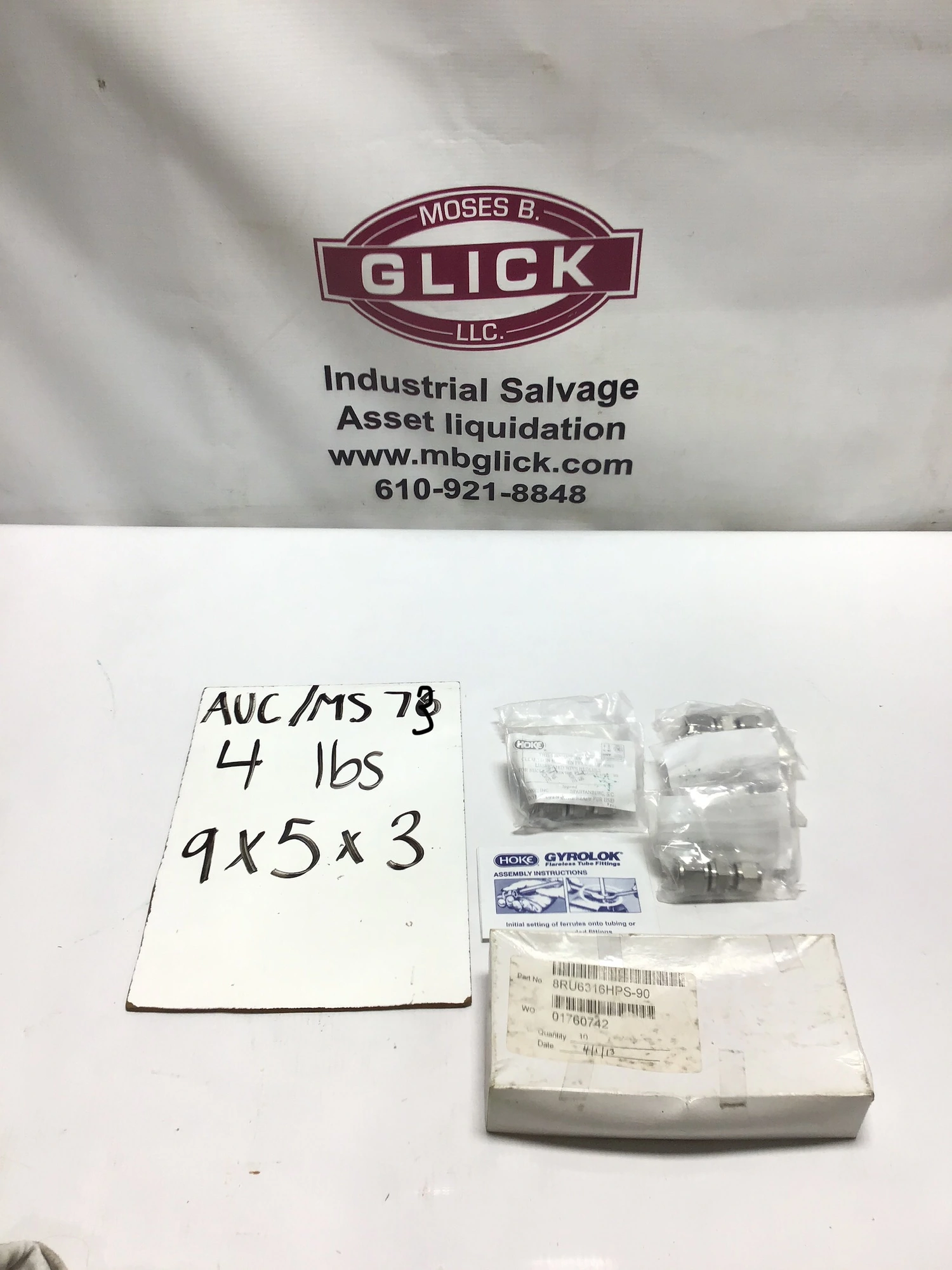 Hoke Gyrolok  8RU6316HPS-90 Tube Fittings (5 pcs)