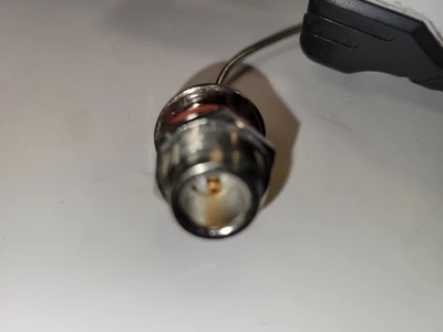 1  LOT OF 5 Gold   Male SMA to female N bulkhead connectors.