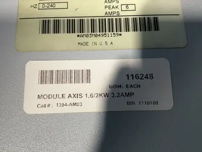 Used ALLENBRADLEY 1394AM03 Servo Controller Parts Ohio US | HGR 24 #1508139