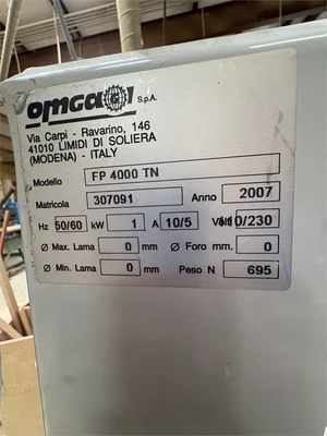 Used 2007 WHIRLWIND "212R" & OMGA "FP 4000 TN" Cross Cut Saws Texas US | MachineryMax #1320503