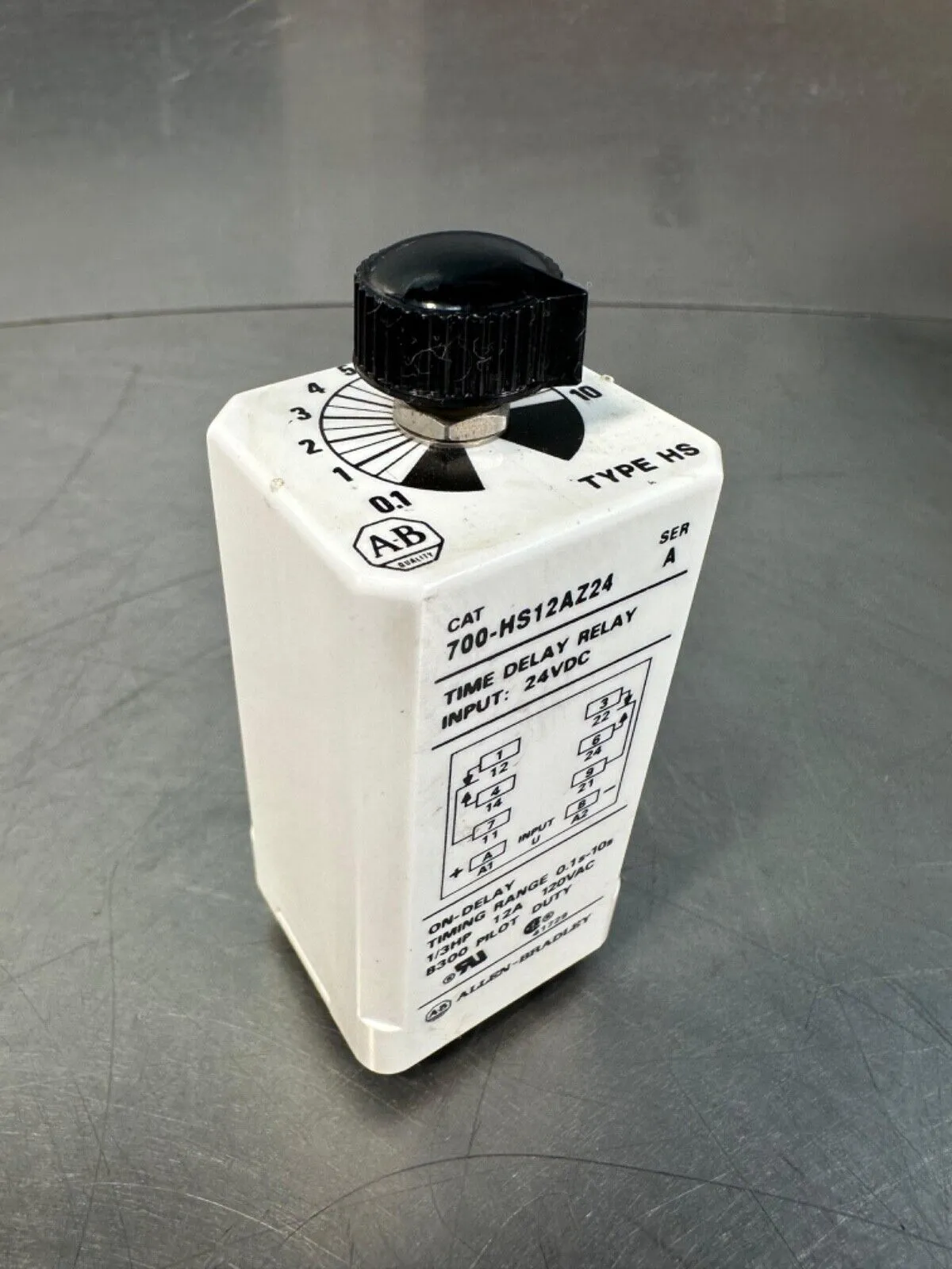 Allen Bradley 700-HS12AZ24/A On-Delay Timing Range 120VAC Ser. A (4E-34)