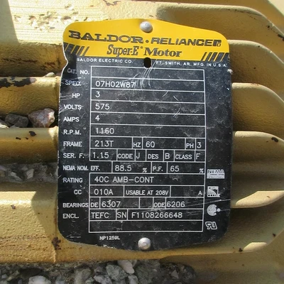 USED BALDOR 07H02W87