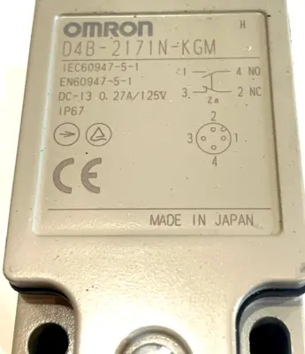 NEW OMRON D4B-2171N-KGM1 LIMIT SWITCH D4B2171NKGM1
