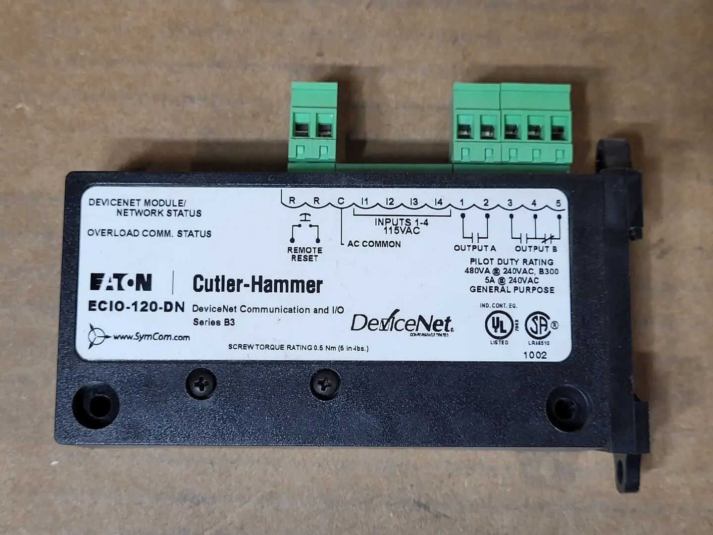 USED EATON CUTLER-HAMMER ECIO-120-DN