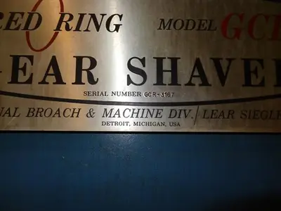 Used 1980 NATIONAL BROACH RED RING GCR-12 Gear Shavers Michigan US | RAB Industries, Inc. #183938