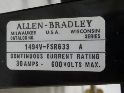 USED ALLEN BRADLEY 1494V-DS30 SER A