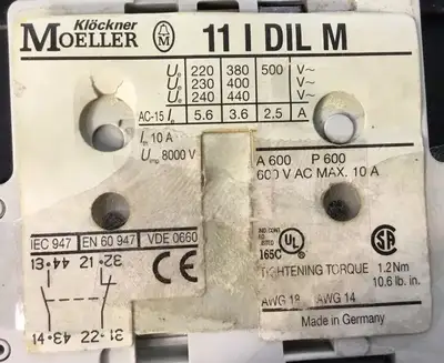 USED Klockner Moeller DIL6AM