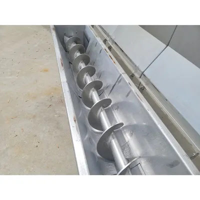 Used 11" X 10' long Stainless Steel Industrial Food Grade Screw Auger Conveyor