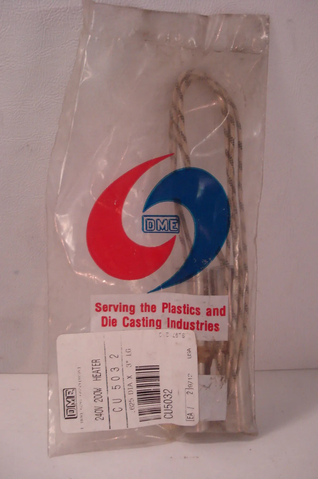 2 NEW DME CU5032 CARTRIDGE HEATER 240V 200W LR54170 E87854 PL