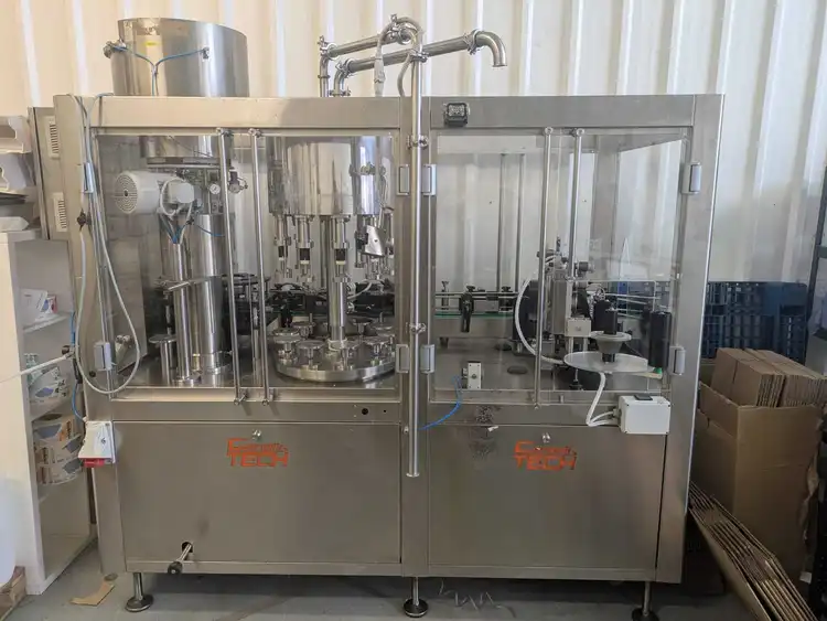 Used 2018 Canelli Tech Three-Block Overflow Pressure Gravity Liquid Fillers GB | Perry Equipment #1427569