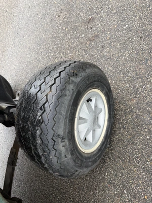 (1) 2015 E-Z-Go golf cart with a Kawasaki gas engine, includes Club Clear club and ball washer, does...