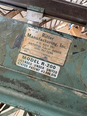 Used RITTER "R-200" Woodworking Assembly Clamps Texas US | MachineryMax #1320533
