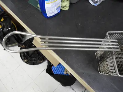 Used Falcon Restaurant Supply Used 17"x5.5"x6" Stainless Steel Deep Fryer Basket Food, Restaurant, & Bakery Parts & Accessories Illinois US | Falcon Restaurant Supply #1376636