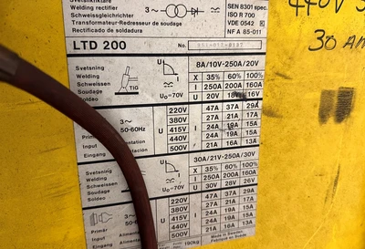 ESAB LTD200 ORBITAL TIG WELDER