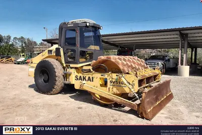 Used 2013 SAKAI SV510TB III Single Drum Rollers Louisiana US | Proxy Equipment #1385417