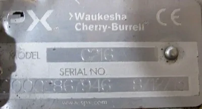USED WAUKESHA CHERRY-BURRELL C216 PUMP 10HP 208-230/460V 215TC CEM3711T