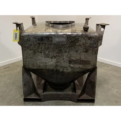 Used 1000 Liter (35 cu. Ft) IBC Matcon Stainless Steel Portable Tote Bin