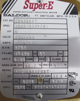 NEW BALDOR BALDOR VEM3665T