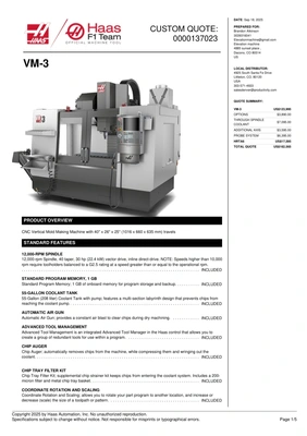 2017 HAAS VM-3 with only 254 hours and brand new 4th Vertical Machining Centers | Elevation Machine (29)