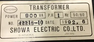 Used SHOWA 42218-10 Transformers Michigan US | Ideal Machinery #604935