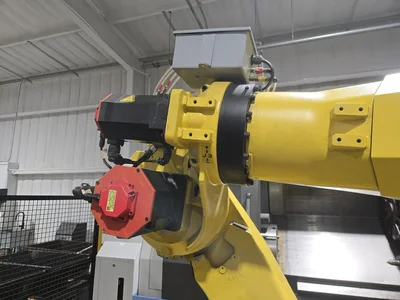 2012 Fanuc Robot R-2000i6 210FS Robotic Arm System w/ Camera System, Pallet Supports
