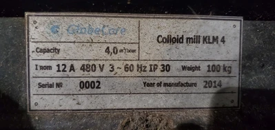 Used _UNKNOWN_ COLLOID MILL KLM4 Colloid Mills Minnesota US | A&I Equipment #1317419