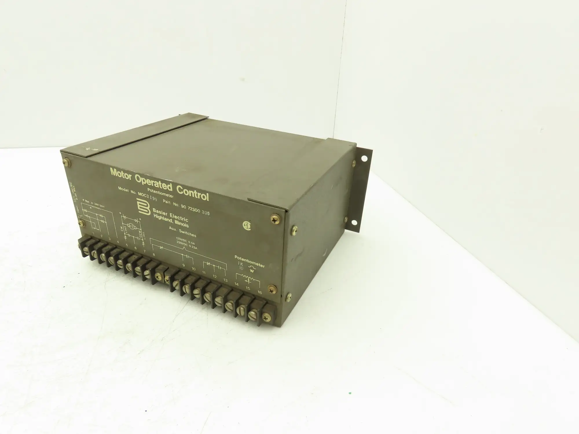 Basler Electric MOC2 199 Motor Operated Control 1KO 10W Potentiometer 125VAC/DC