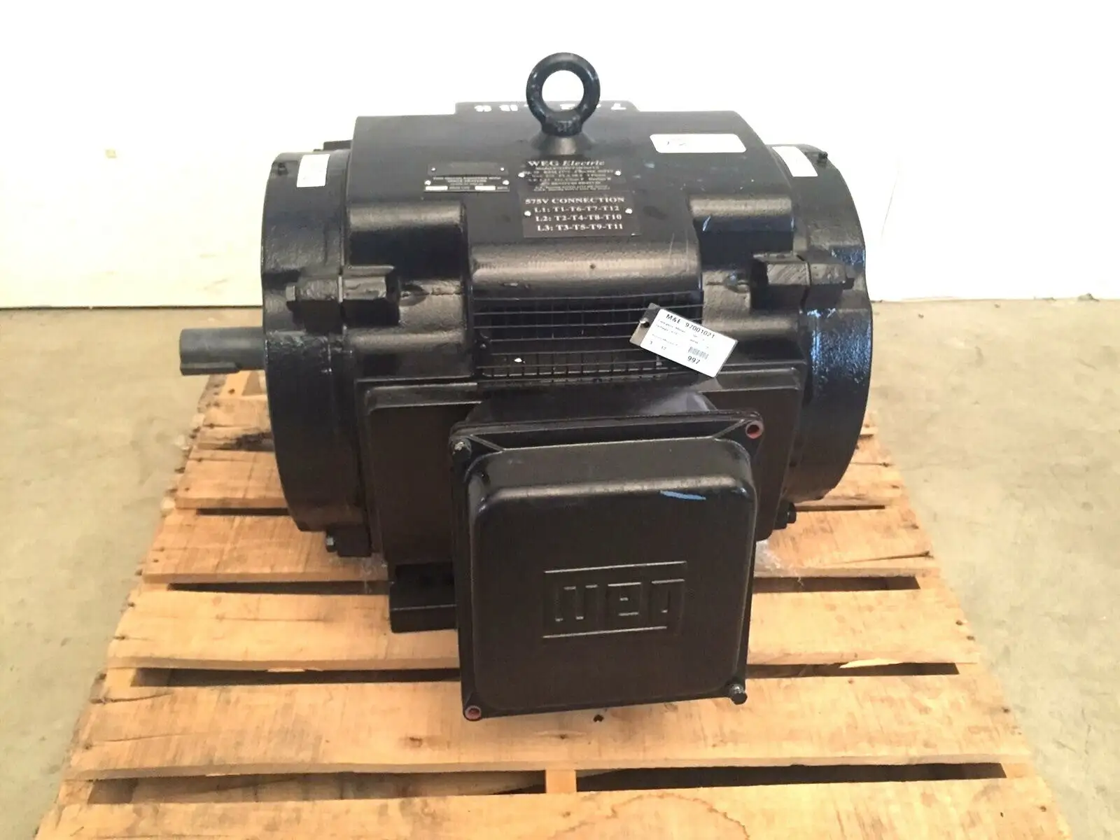 07518EP3H365TS | WEG  Electric Motor 75HP 575V 1775 RPM 365TS Frame - New