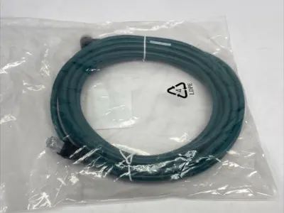 NEW COGNEX ETHERNET CABLE DOUBLE ENDED M12 TO RJ45 185-10100R