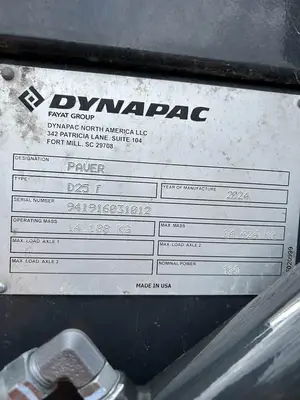 USED 2024 DYNAPAC D25T