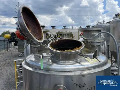 USED Lee Industries 360 Gal Lee Reactor, 304 S/S, 20/100#