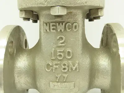 Newco 11F-C8M4-2 Manual  2" Flanged Stainless Gate Valve 150# Raised Face 4-Bolt