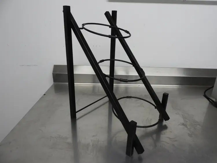 Used Falcon Restaurant Supply Used Black Three Bowl Countertop Square Tube Tier Display Riser Food Displays Illinois US | Falcon Restaurant Supply #1376516