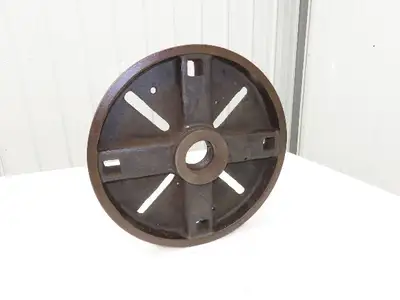 Slotted Lathe Drive Face Plate Cast Iron 	2-1/2-6 Direct Screw 16" OD 8 Slot