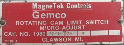 NEW GEMCO 1980-404D-SP-X ROTATING CAM LIMIT SWITCH 1980404DSPX
