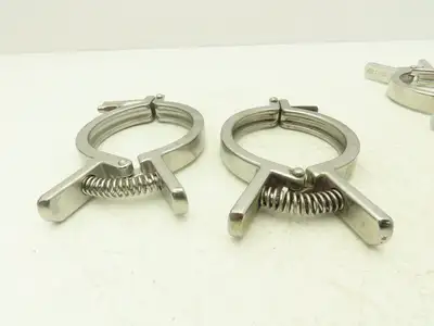 SCC 13MHHMQ-300 Sanitary Squeeze Clamp 2.5" Pipe For 3.2" Flange Lot of 8